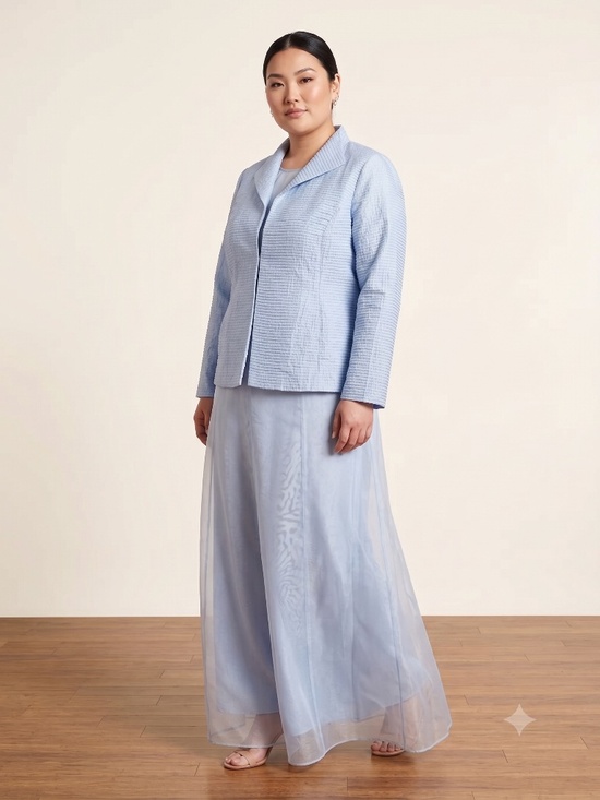 Eileen Fisher Dresses & Skirts - Eileen Fisher Powder Blue Maxi Dress with Coordinating Jacket
